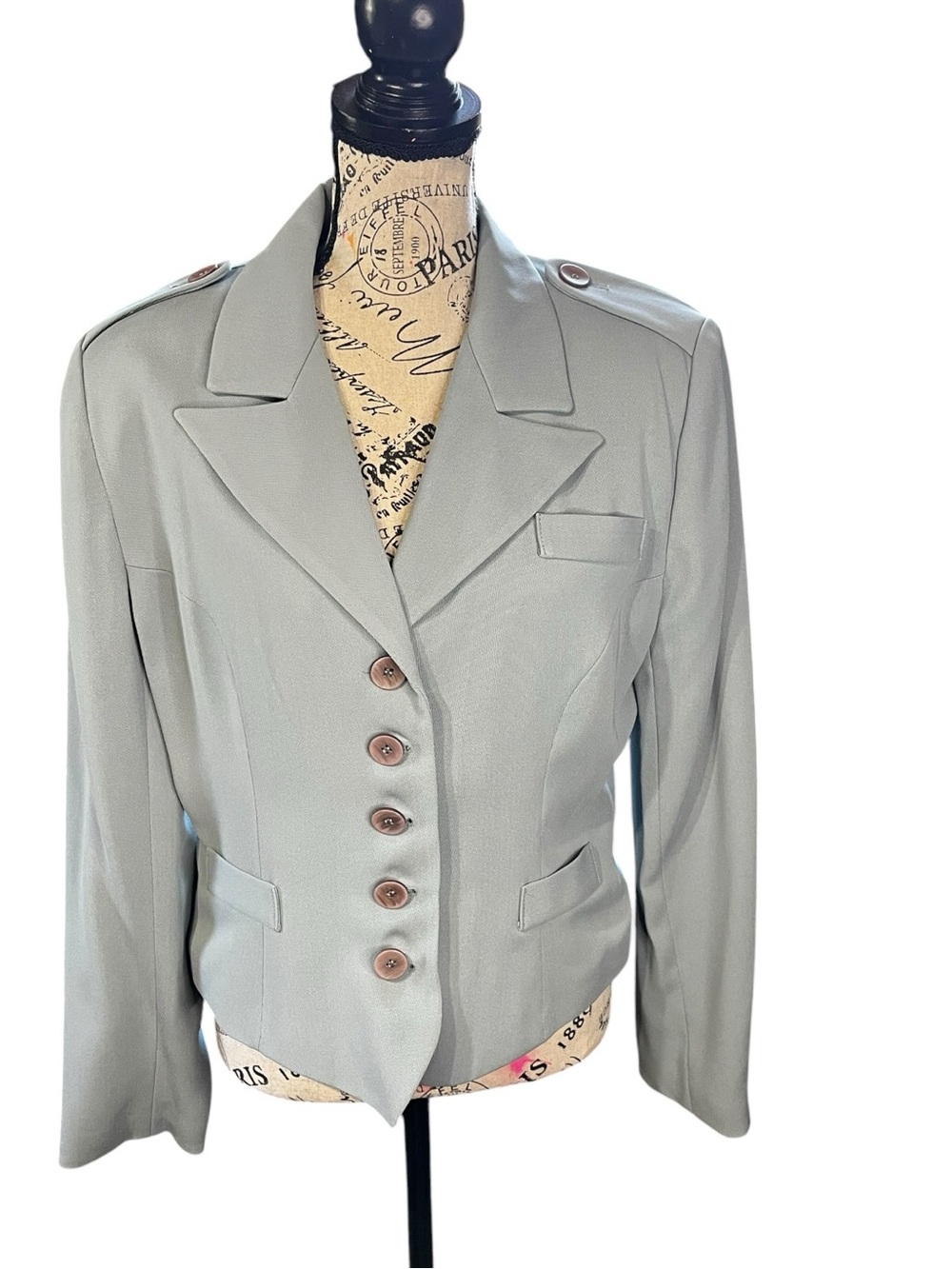 Vtg Dina Bar El Tailored Light Women's Button-Front Blazer Jacket
